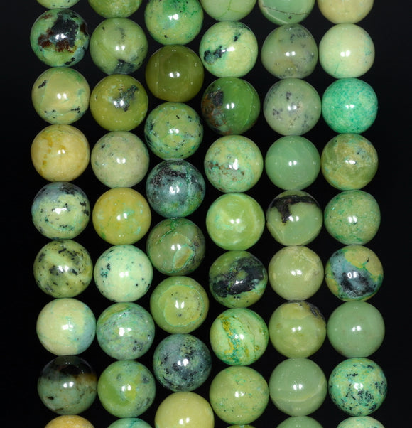 8MM Green Chrysoprase Gemstone Grade A Round Loose Beads 7 inch Half Strand (80000531 H-A71)