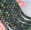 8MM Black Green Chrysoprase Gemstone Round Loose Beads 7.5 inch Half Strand (80000533 H-A71)