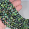 8MM Black Green Chrysoprase Gemstone Round Loose Beads 7.5 inch Half Strand (80000534 H-A71)