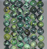 8MM Black Green Chrysoprase Gemstone Round Loose Beads 7.5 inch Half Strand (80000534 H-A71)