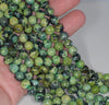 8MM Black Green Chrysoprase Gemstone Round Loose Beads 7.5 inch Half Strand (80000535 H-A71)