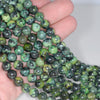 10MM Black Green Chrysoprase Gemstone Round Loose Beads 7 inch Half Strand (80000536 H-A71)