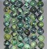 10MM Black Green Chrysoprase Gemstone Round Loose Beads 7 inch Half Strand (80000536 H-A71)