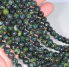 10MM Black Green Chrysoprase Gemstone Round Loose Beads 7.5 inch Half Strand (80000537 H-A71)