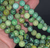 10MM Green Chrysoprase Gemstone Round Loose Beads 7.5 inch Half Strand (80000540 H-A71)