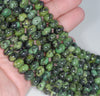 10X6MM Black Green Chrysoprase Gemstone Grade A Rondelle Loose Beads 7.5 inch Half Strand (80000542 H-A72)