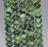 10X6MM Black Green Chrysoprase Gemstone Grade A Rondelle Loose Beads 16 inch Full Strand (80000542-A72)