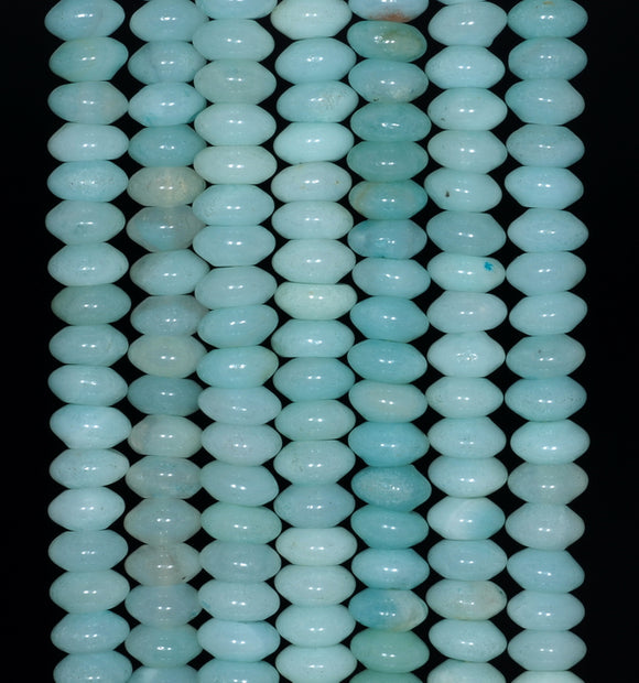 6X3MM Amazonite Gemstone Grade A Rondelle Loose Beads 16 inch Full Strand (80000543-A72)