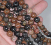 10MM Dark Pink Rhodonite Gemstone Round Loose Beads 7.5 inch Half Strand (80000558 H-A73)