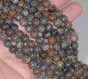 8MM Grey Breciated Jasper Gemstone Round Loose Beads 7.5 inch Half Strand (80000566 H-A74)