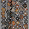 8MM Grey Breciated Jasper Gemstone Round Loose Beads 7.5 inch Half Strand (80000566 H-A74)