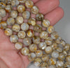 10MM Shell Gemstone Round Loose Beads 7.5 inch Half Strand (80000567 H-A74)