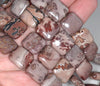 14MM Chinese Painting Jasper Gemstone Square Cube Loose Beads 16 inch Full Strand (80000568-A74)