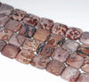 14MM Chinese Painting Jasper Gemstone Square Cube Loose Beads 16 inch Full Strand (80000568-A74)