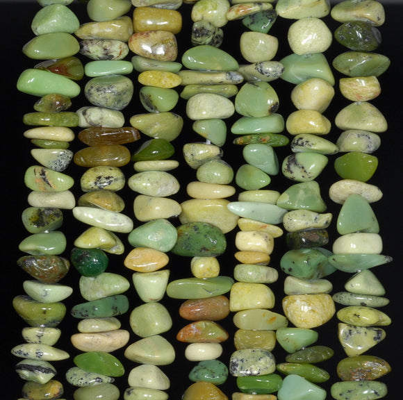 6-7MM Chrysoprase Gemstone Pebble Nugget Chip Loose Beads 15.5 inch (80000572-A74)