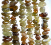 7-8MM Green Garnet Gemstone Pebble Nugget Chip Loose Beads 15.5 inch (80000576-A74)