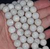 12MM White Rainbow Moonstone Gemstone Grade A Round Loose Beads 7.5 inch Half Strand (80000858 H-A78)