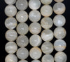 12MM Milky White Rainbow Moonstone Gemstone Grade AB Round Loose Beads 7.5 inch Half Strand (80000859 H-A78)