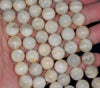 12MM Milky White Rainbow Moonstone Gemstone Grade AB Round Loose Beads 7.5 inch Half Strand (80000862 H-A78)