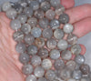 12MM Grey Moonstone Gemstone Grade AB Round Loose Beads 7.5 inch Half Strand (80000868 H-A79)