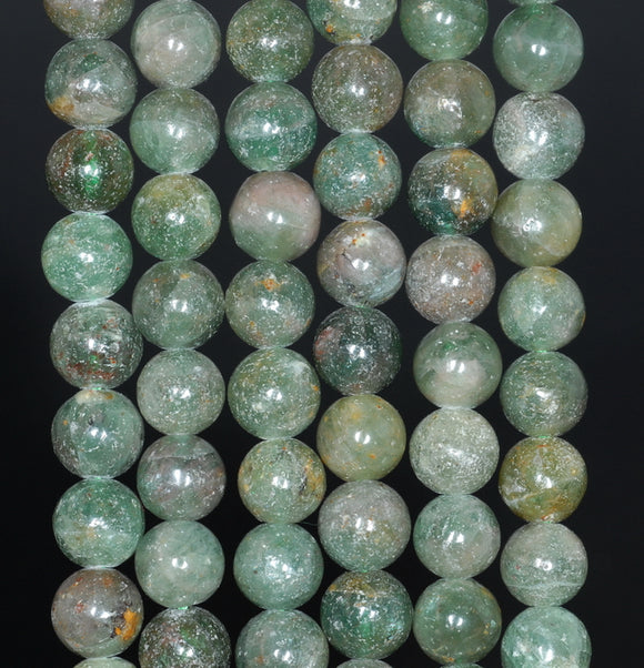 6-7MM Green Apatite Gemstone Grade AB Round Loose Beads 15.5 inch Full Strand (80000882-A155)