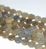 9MM Labradorite Gemstone Grade AB Faceted Flat Round Loose Beads 15 inch Full Strand (80001091-A156)