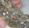 10MM Labradorite Gemstone Grade AB Faceted Flat Round Loose Beads 15 inch Full Strand (80001093-A156)