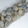 10MM Labradorite Gemstone Grade AB Faceted Flat Round Loose Beads 15 inch Full Strand (80001093-A156)