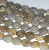 10MM Labradorite Gemstone Grade AB Faceted Flat Round Loose Beads 15 inch Full Strand (80001096-A156)