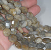 14MM Labradorite Gemstone Grade AB Faceted Flat Round Loose Beads 15 inch Full Strand (80001097-A156)