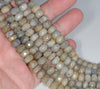 9x6MM Labradorite Gemstone Grade AB Faceted Rondelle Loose Beads 15.5 inch Full Strand (80001099-A156)