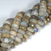 10x5MM Labradorite Gemstone Grade AB Faceted Rondelle Loose Beads 15 inch Full Strand (80001100-A156)