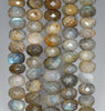 11x7MM Labradorite Gemstone Grade AB Faceted Rondelle Loose Beads 15 inch Full Strand (80001104-A156)