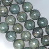 12MM Dark Green Chrysoberyl Chrysoberyl Gemstone Round Loose Beads 7.5 inch Half Strand (80001108-A158)