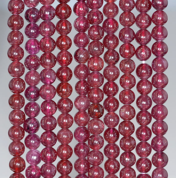 5MM Purple Garnet Gemstone Round Loose Beads 15.5 inch Full Strand (80001132-A165)