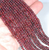 3MM Red Garnet Gemstone Round Loose Beads 15.5 inch Full Strand (80001136-A165)