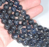 11MM Dark Blue Iolite Gemstone Grade A Round Loose Beads 7.5 inch Half Strand (80001169-A159)