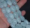 18X12-14X10MM Aquamarine Gemstone Grade AAA Irregular Nugget Loose Beads 7.5 inch Half Strand (80001285-A104)