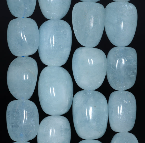 18X12-14X10MM Aquamarine Gemstone Grade AAA Irregular Nugget Loose Beads 7.5 inch Half Strand (80001285-A104)