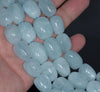 20X15-17X14MM Aquamarine Gemstone Grade AAA Irregular Nugget Loose Beads 7.5 inch Half Strand (80001286 H-A104)