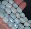 16X12-14X10MM Aquamarine Gemstone Grade A Irregular Nugget Loose Beads 7.5 inch Half Strand (80001293-A104)