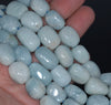 19X14-16X12MM Aquamarine Gemstone Grade A Irregular Nugget Loose Beads 7.5 inch Half Strand (80001294 H-A104)