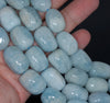 22X18-21X16MM Aquamarine Gemstone Grade AAA Irregular Nugget Loose Beads 7.5 inch Half Strand (80001297-A101)