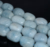 22X18-21X16MM Aquamarine Gemstone Grade AAA Irregular Nugget Loose Beads 7.5 inch Half Strand (80001297-A101)