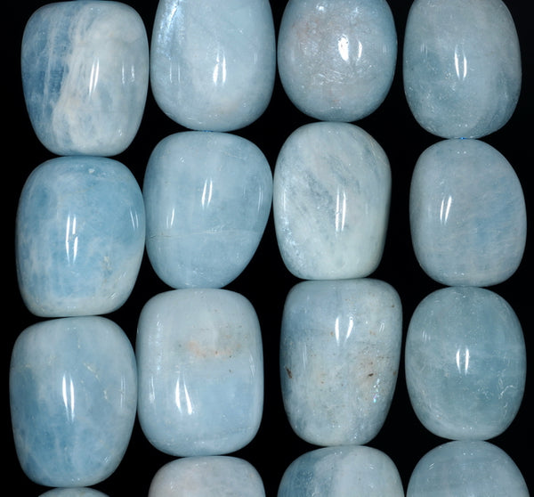 19X14-16X12MM Aquamarine Gemstone Grade AAA Irregular Nugget Loose Beads 7.5 inch Half Strand (80001299 H-A101)