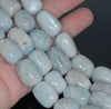 20X15-17X14MM Aquamarine Gemstone Grade AB Irregular Nugget Loose Beads 7.5 inch Half Strand (80001302-A101)