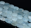 12X10MM Aquamarine Gemstone Grade AA Flat Barrel Loose Beads 7.5 inch Half Strand (80001317 H-A110)