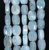 12X10MM Aquamarine Gemstone Grade AA Flat Barrel Loose Beads 7.5 inch Half Strand (80001317 H-A110)