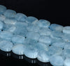 12X10MM Aquamarine Gemstone Grade AAA Flat Barrel Loose Beads 15.5 inch Full Strand (80001318-A110)