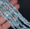 9X7-7X7MM Aquamarine Gemstone Grade AA Irregular Flat Rectangel Cube Loose Beads 15.5 inch Full Strand (80001326-A109)